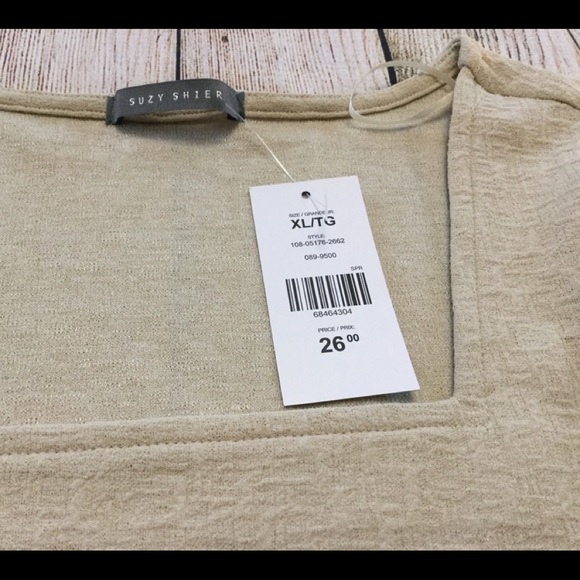 Suzy Shier textured square neck top - Picture 5 of 5